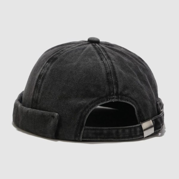 Docker-caps uten skygge Skullcap-hatter SVART black