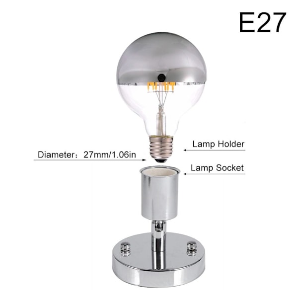 E27 Lysfatning Lampefod SORT black