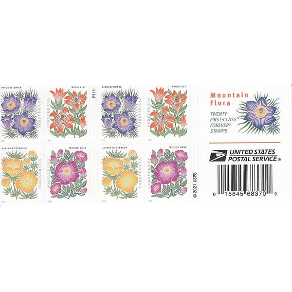 Postimerkit Mountain Flora Flowers Postitus