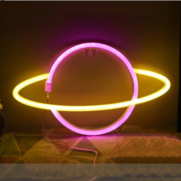 Neonljus planetformad