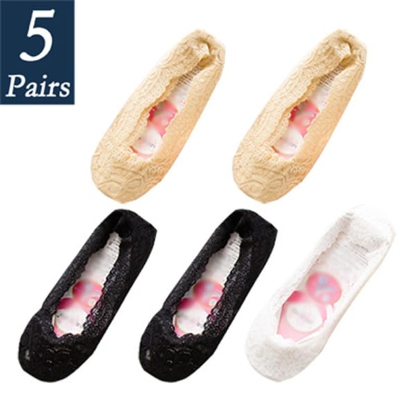 Lace Boat Socks Women Invisible Socks NUDE&WHITE nude&white