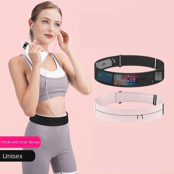 Ohut juoksuhihna juoksu Fanny Pack RAUPUNAINEN SUURI PULLON KANSSA PINK LARGEwith bottle-with bottle