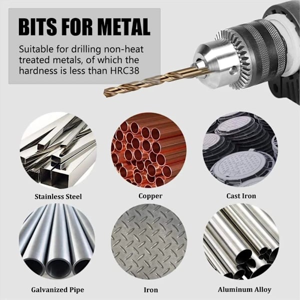 13/19/25 STK Twist Drill Bit Sæt Træbearbejdningsværktøj Bits 25 STK 25PCS