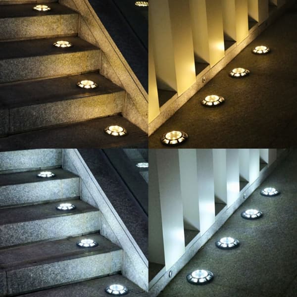 4stk Solar Ground Light LED Solar Lights 4STKSWHITE LYS HVIT 4PcsWhite Light