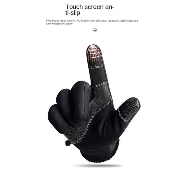 Taktiske vinterhandsker Opvarmede fleecinghandsker SORT M BLACK M