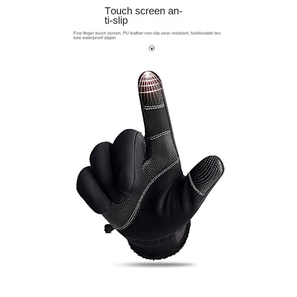 Vinter Taktiske Handsker Opvarmede Fleecing Handsker GRÅ XL GREY XL