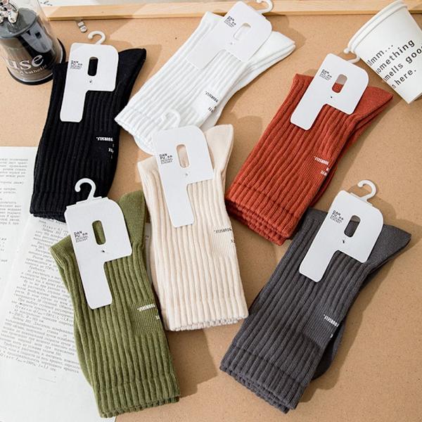 Hane Letter Långa strumpor Medium Tube Strumpor BEIGE beige