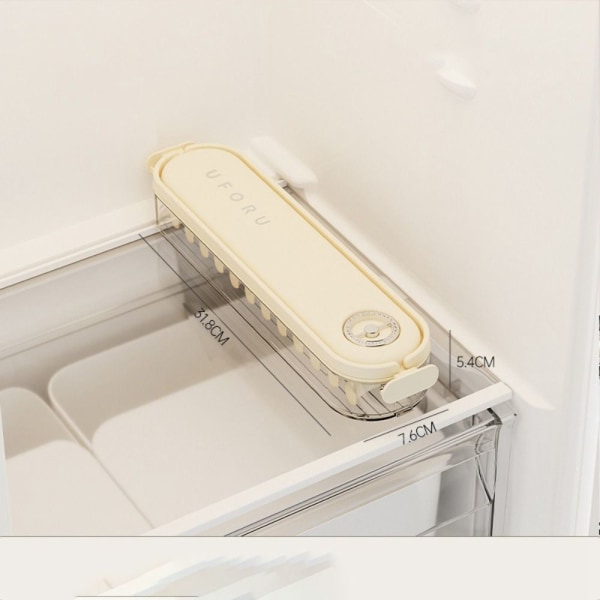 Dumpling Oppbevaringsboks Kjøleskap Fresh-keeping Box BEIGE ONE Beige One Layer-One Layer