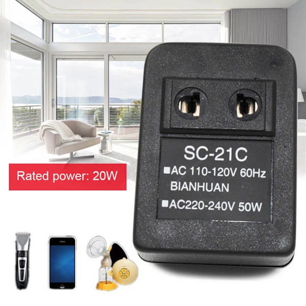 Spänningsomvandlare 20W Adapter 220V TILL 110V 220V TILL 110V 220V TO 110V