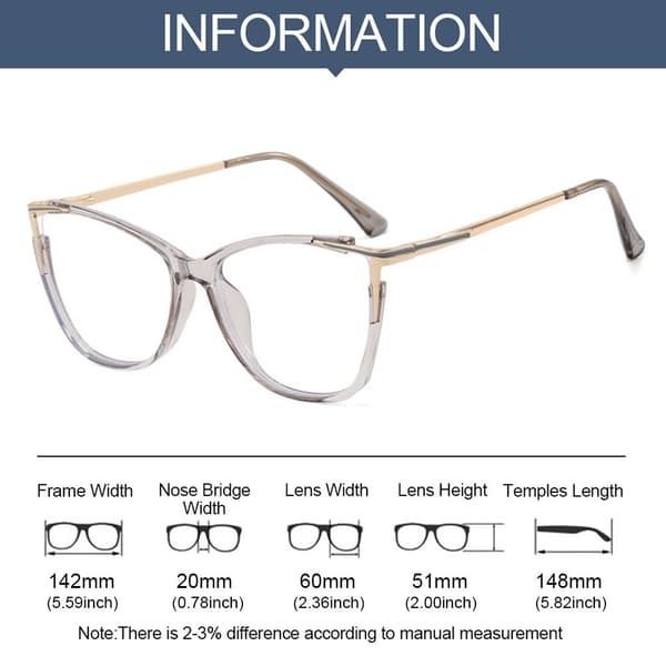 Anti-Blue Light Glasses Square Glasögon 3 3 3