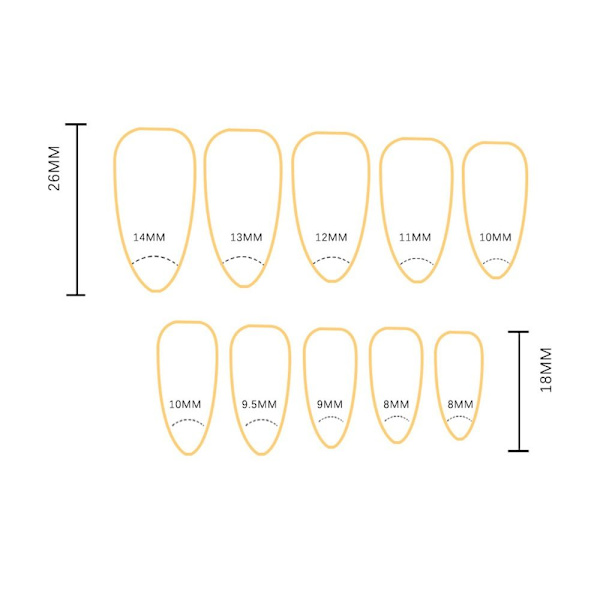 Almond Fake Nails False Nail 4 4 4