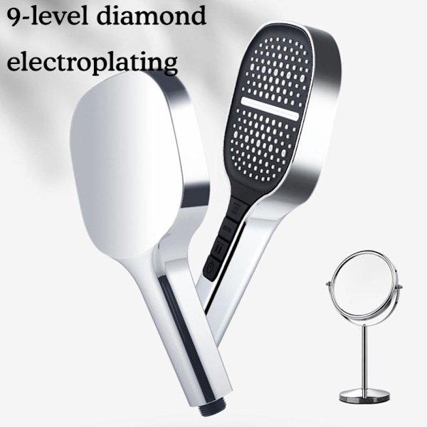 Duschhuvud Vattenbesparande sprinkler SILVER silver