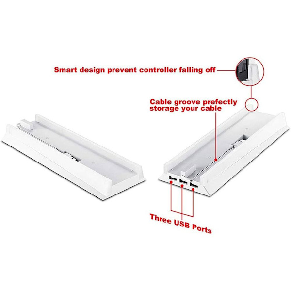 Spelkonsol Dock Vertikalt Stativ VIT white