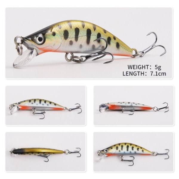 2 stk Mini Fiskeagn VIB synkende Lure 2 2 2