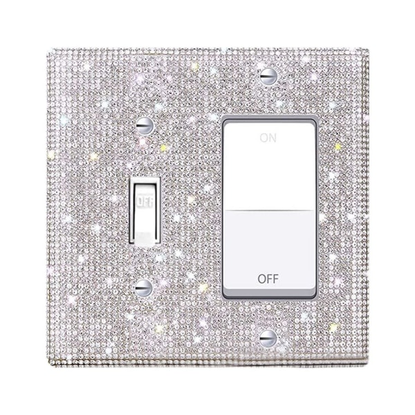 US Standard Switch Panel Sticker Rhinestones Socket Frame 09 09 09
