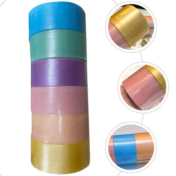 6 PC selvklæbende tape Sticky Ball Tape MULTICOLOR 10X4.8X0.5 multicolor 10x4.8x0.5