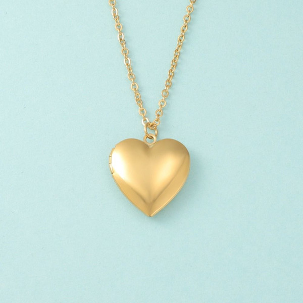 2ST Halsband Foto Bild Medaljong ROSE GULD Rose Gold