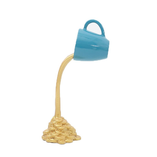 Flydende kaffekopskulptur Skulptur med flydende kaffekrus 3 3 3