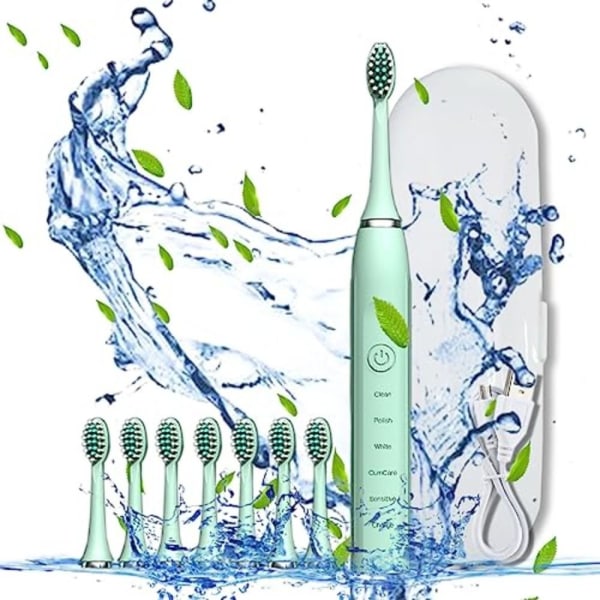 Smart elektrisk tandbørste Genopladelig elektrisk tandbørste HVID White