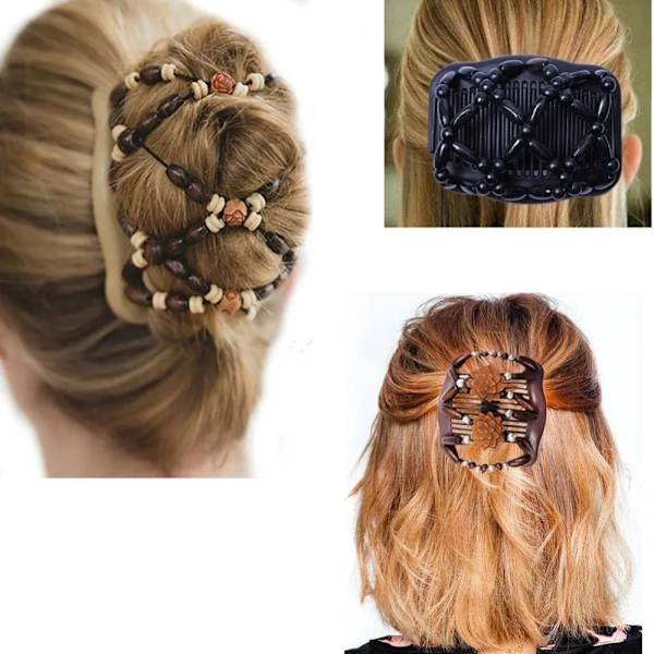 Beaded Double Row Comb Beads Hårkammar 3 3 3