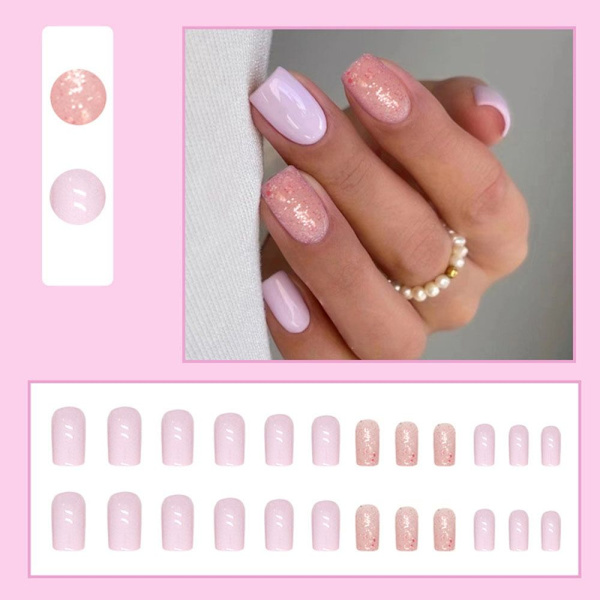 2 æsker 24 stk/æske Fake Nails Press On Nail Tips 2 BOXS-03 2 2 boxs-03