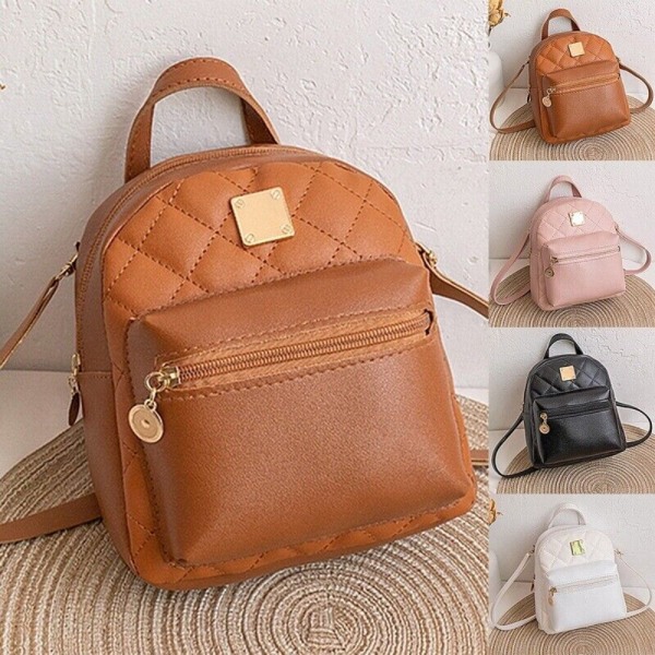 Dame ryggsekk skulderveske BRUN Brown