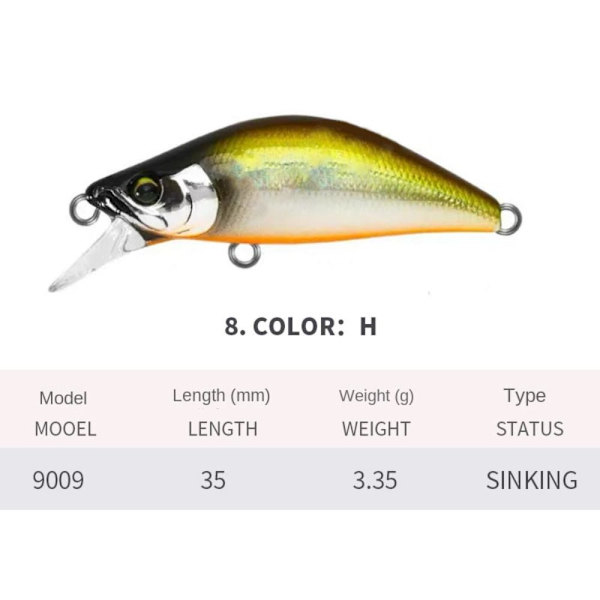 2stk Mini fiskeagn VIB synkende lokke H H H