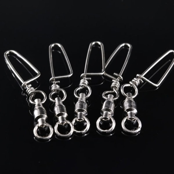 10 st Fishing Snap Connector med Pin Rolling Swivel 7 7 7