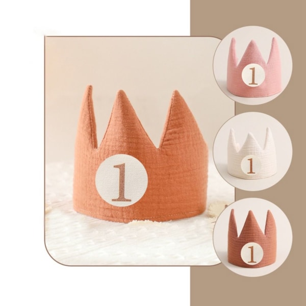 Baby fødselsdagsfest hat Crown pandebånd BRUN STYLE 2 STYLE 2 Brown Style 2-Style 2