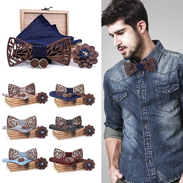 Tresløyfe Lommetørklesett Bowtie T201-C5 T201-C5 T201-C5