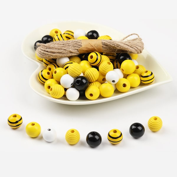 Bee Beads Trä Spacer Bead Honeycomb Träpärlor