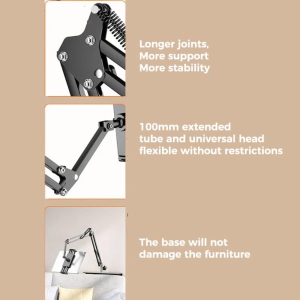 2-I-1 Sengetelefon Tablet Holder Mobiltelefon Bracket Tablet