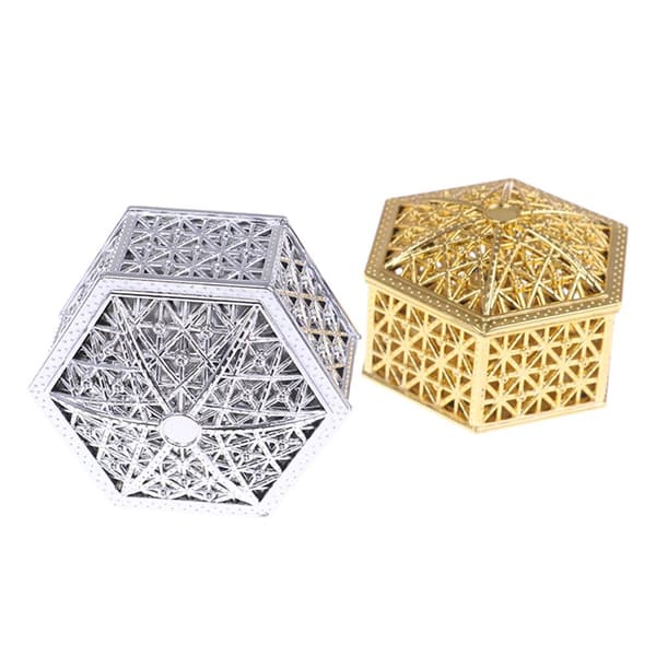 2st Godisask Smycken Förvaring SILVER KVADRATISK FORM Silver Square shape
