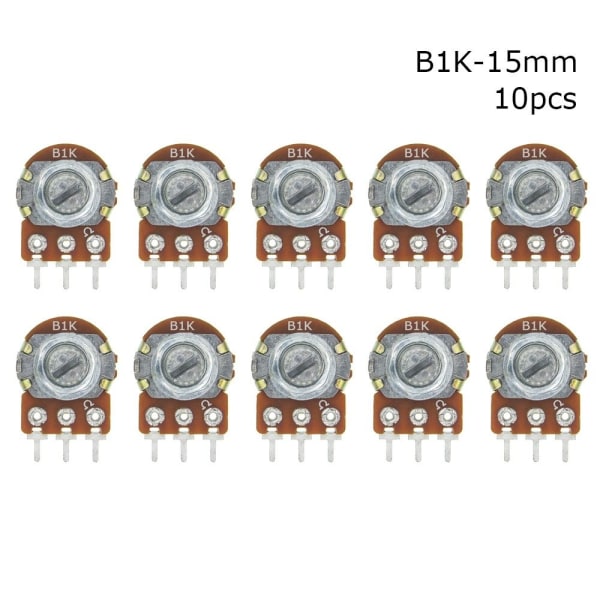 10 stk lineært potensiometer WH148N WH148 10 STK B1K-15MM 10 STK 10pcs B1K-15mm