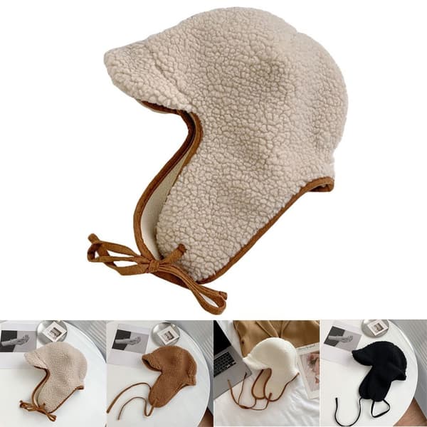 Piger Bomber Cap Fluffy Fur Hat KHAKI khaki