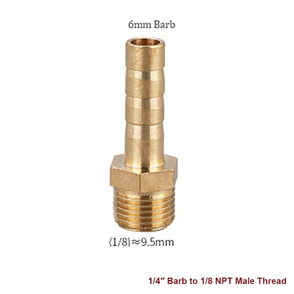 4 stk messing slange modhage luft slange fittings 1/8 NPT HANGTråd 1/8 1/8 NPT Male Thread