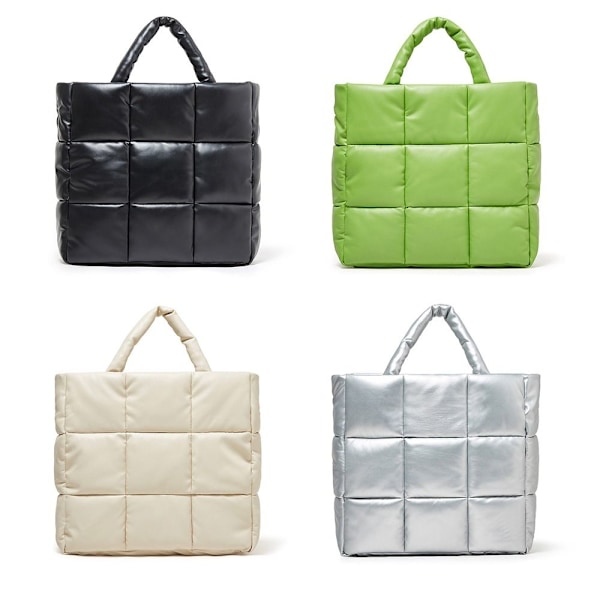 Naisten käsilaukut Suuri puffer-kangaskassi BEIGE Beige
