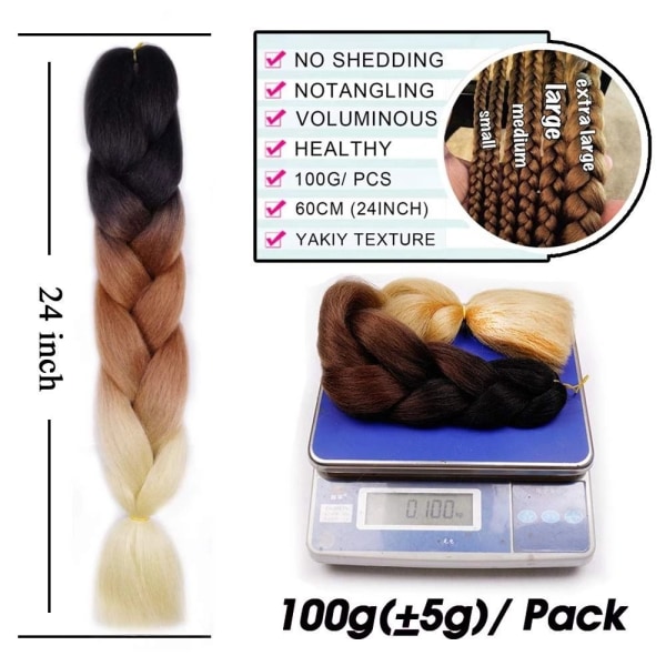 Jumbo Braid Braiding Hair Extension 5 5 5