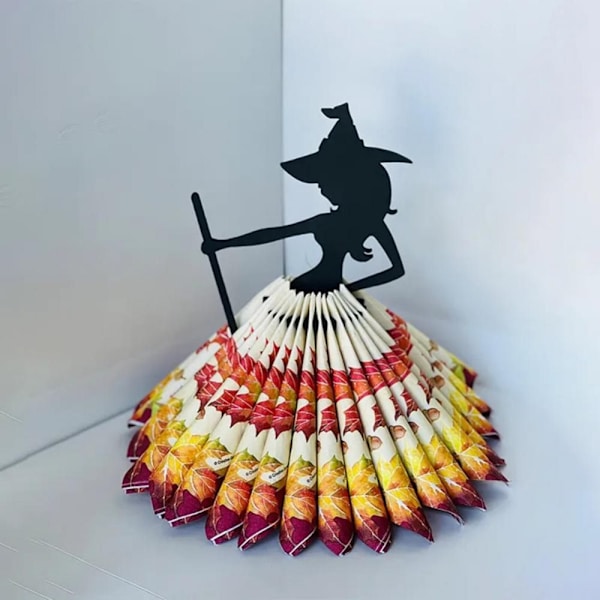 Witch Statue Serviettholder Witch Figur Dekorasjoner Halloween