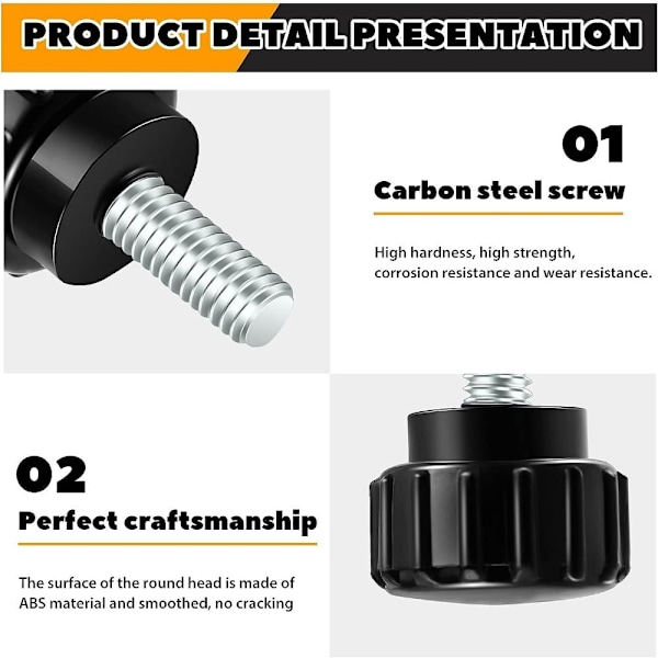 10 kpl uurretut peukaloruuvit kiristysnupit uros M6 x 10 mm metriset