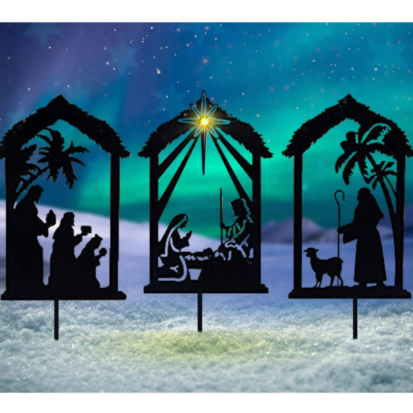 Nativity Shadow Stakes Dekorativ haug C C C