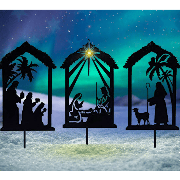 Nativity Shadow Stakes Dekorativ hög B B B