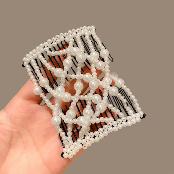 Pearl elastisk hår hårnål dobbel side bun 1 1 1