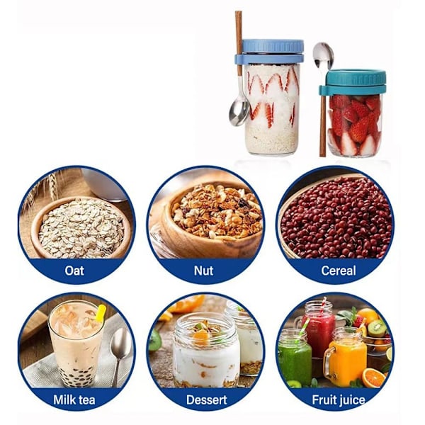 Maito Aamiainen Lasi Graduated Jar SININEN 350ML 350ML blue 350ml-350ml