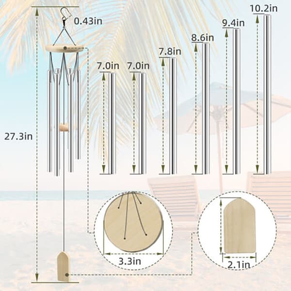 Wind Chimes Artware kodin sisustus Silver