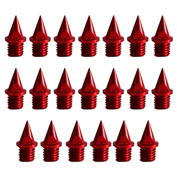 20 kpl Track Spikes Carbon Spikes PUNAINEN Red