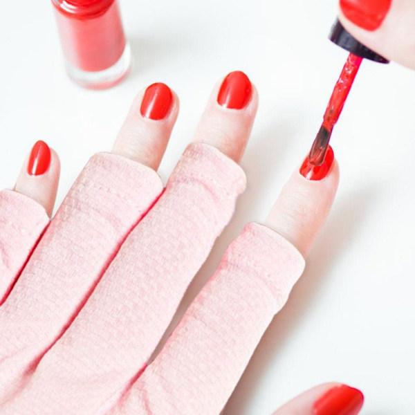 1 Par Nail art Nagelmålarhandskar ROSA Pink