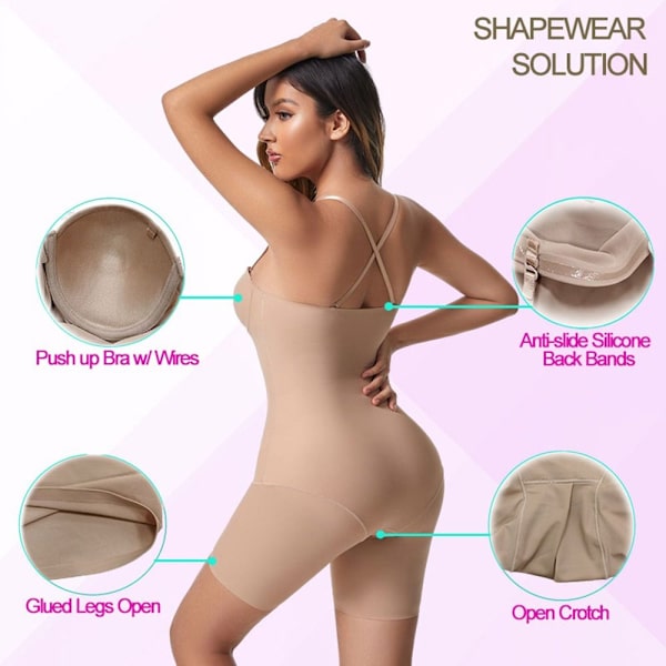 Body Shapewear Slimming Underwear WHITE M white M