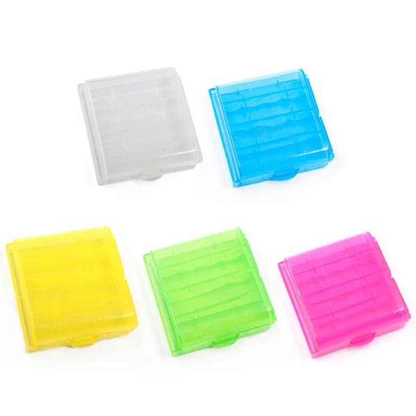 Batterietui 4 AA AAA BLÅ 1 STK 1 STK Blue 1pc-1pc