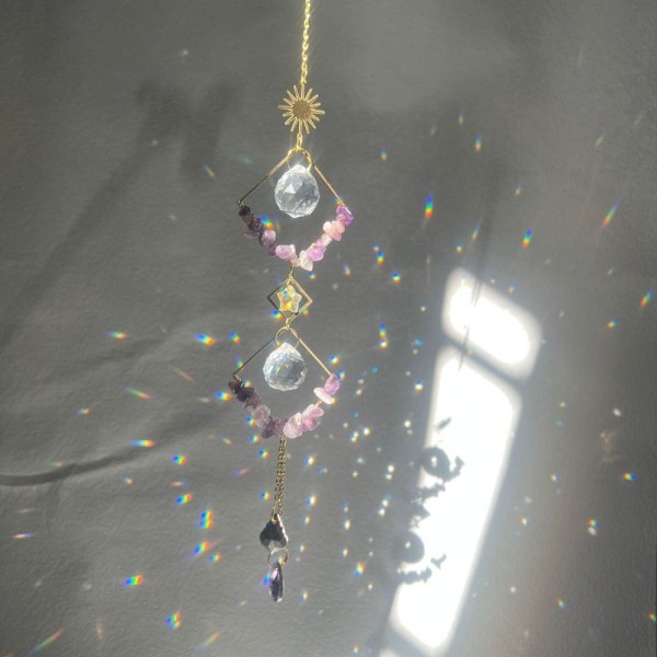 Sun Catchers Amethyst Pink Crystal 3 3 3